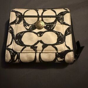 Coach Black and White Women's Wallet